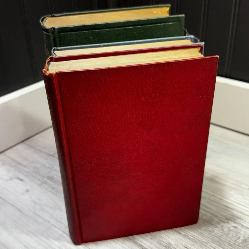Lot of 4 Decorative Book Stack - Staging, Shabby Chic